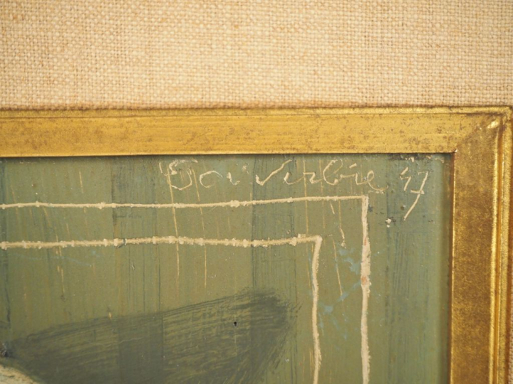 Jean SOUVERBIE (1891-1981) « Nature morte au compotier », 1947 Huile s