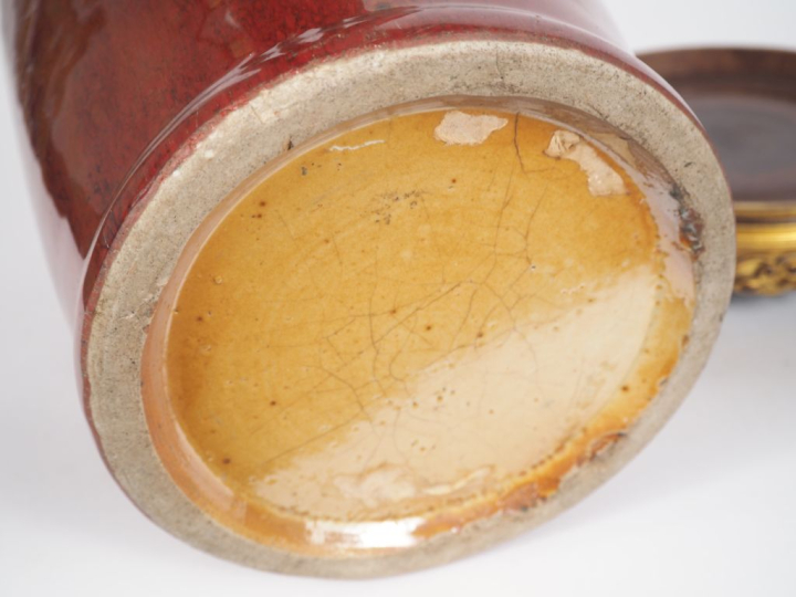 Chine, XIXe siècle,  Important vase balustre, en porcelaine émaillée s