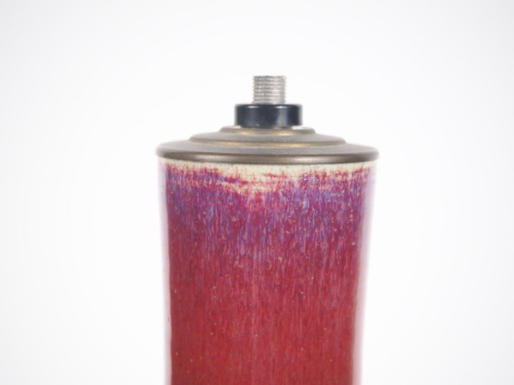 Chine, fin XIXe siècle, Vase pansu à long col en porcelaine émaillée s