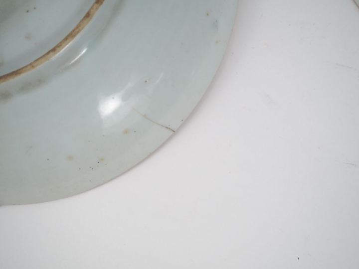 Compagnie des Indes, Chine XVIIIe siècle,  Cinq assiettes en porcelain