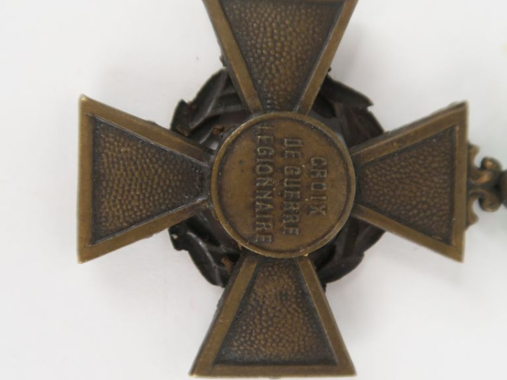 FRANCE (REGIME VICHY)  CROIX DE GUERRE LEGIONNAIRE  Rare croix de guer