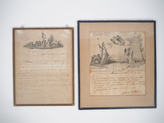 Vente aux enchères Lot de deux documents manuscrits sur l'Empire : -Armée d’Italie. Génér