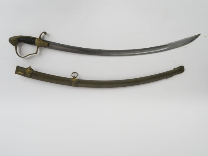 Sabre d’officier de cavalerie légère probablement britannique. Poignée