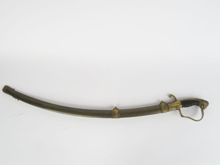 Sabre d’officier de cavalerie légère probablement britannique. Poignée