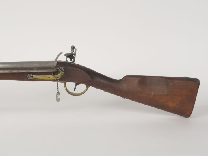 Mousqueton à silex, à tringle, type 1777-An IX.  Canon rond, à pans au