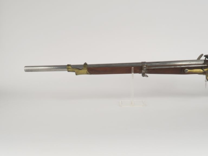 Mousqueton à silex, à tringle, type 1777-An IX.  Canon rond, à pans au