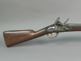 Vente aux enchères Fusil de dragon modèle 1777- An IX.  Canon rond à pans au tonnerre, po