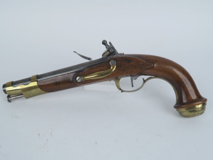 Paire de pistolets à silex de garde du corps du Roi, 1er modèle, modif