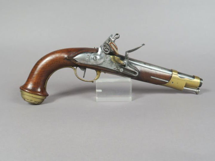 Paire de pistolets à silex de garde du corps du Roi, 1er modèle, modif