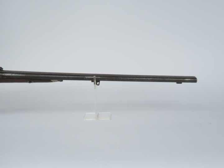 Fusil de chasse à percussion, deux coups.  Platines arrières et chiens