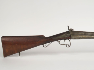 Vente aux enchères Fusil de chasse à broche, un coup.  Canon rond avec arrête. Platine ar