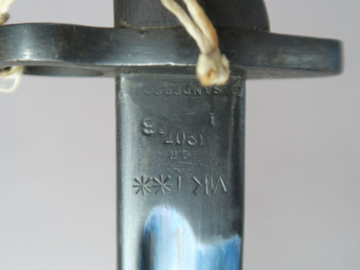 GRANDE BRETAGNE  Baïonnette 1907 raccourcie, modèle n°1 Mk 1.  Poignée