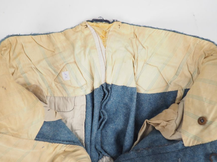 Culotte en drap bleu horizon.  Fabrication Le balle Jardinière. A.B.E.