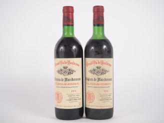 Vente aux enchères 2 BOUTEILLES CHÂTEAU DE MARCHESSEAU LALANDE DE POMEROL - 1974 - 1 LB/1