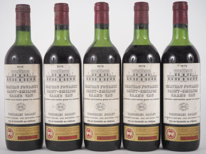 5 BOUTEILLES CHÂTEAU FOURNEY GC ST ÉMILION - 1979 - HEP