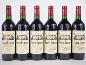 Vente aux enchères 6 BOUTEILLES CHÂTEAU CANTELOUP GRAVES DE VAYRES - 1993