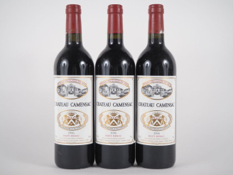 Vente aux enchères 3 BOUTEILLES CHÂTEAU CAMENSAC GCC HAUT MÉDOC - 1996