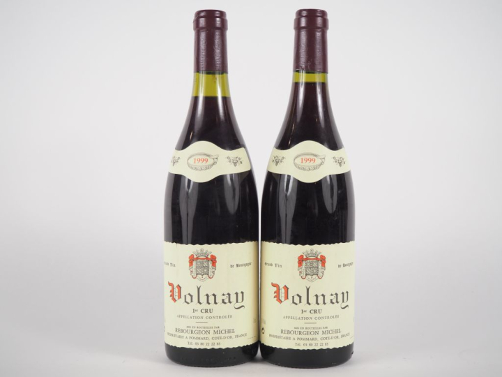 2 BOUTEILLES VOLNAY 1er CRU MICHEL REBOURGEON - 1999