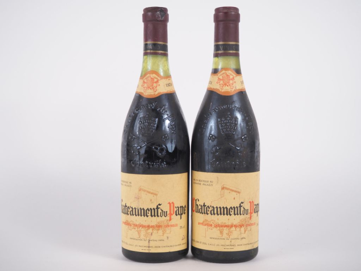 2 BOUTEILLES CHÂTEAUNEUF DU PAPE DOMAINE PALAZZI - 1979