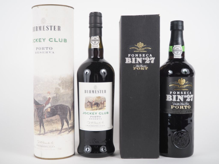 2 BOUTEILLES PORTO : 1 BURMESTER 'JOCKEY CLUB' - 1 FONSECA BIN N°27 - 