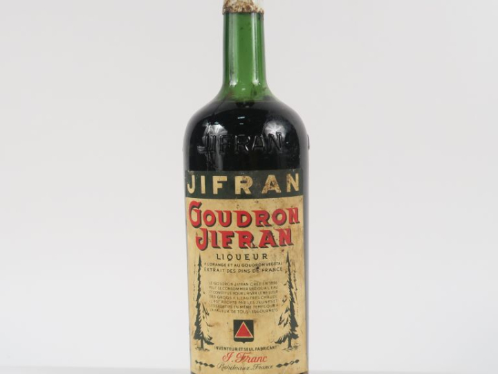 1 VIEILLE BOUTEILLE (1 L) GOUDRON JIFFRAN 
