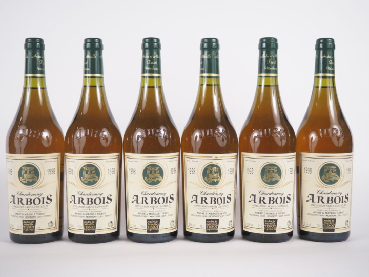 6 BOUTEILLES ARBOIS ANDRÉ   MIREILLE TISSOT - 1998