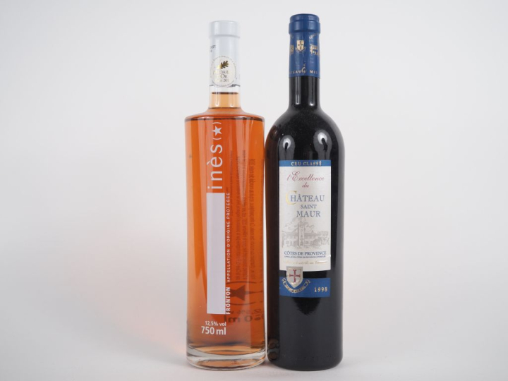 2 BOUTEILLES : 1 INES ROSE FRONTON - 1 CHÂTEAU SAINT MAUR CÔTES DE PRO