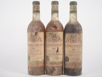 Vente aux enchères 3 VIEILLES BOUTEILLES BERGERAC - NM - 2 LB/1 HEP-MEP