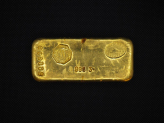 Vente aux enchères Lingot d'or  Titre : 996,3 g numéroté 500998 Avec son certificat   