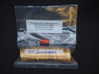 Vente aux enchères 50 souverains or (une date visible 1911) Dans un sachet sous scellé de
