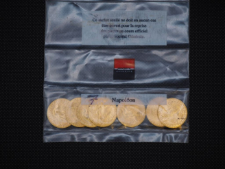 Vente aux enchères 7 pièces de 20 Francs or (1906, 1910, 1913) Dans un sachet sous scellé