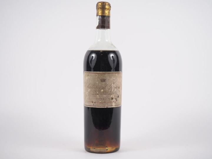 1 BOUTEILLE CHÂTEAU D'YQUEM 1er CCS SAUTERNES - 1923 - BEP+/ES/CAPSULE