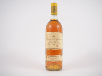 Vente aux enchères 1 BOUTEILLE CHÂTEAU D'YQUEM 1er CCS SAUTERNES - 1980 - BG/EA