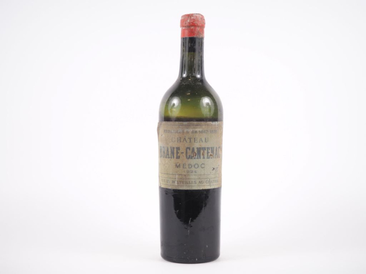1 BOUTEILLE CHÂTEAU BRANE CANTENAC MÉDOC - 1924 - VIDANGE/CAPSULE CORR