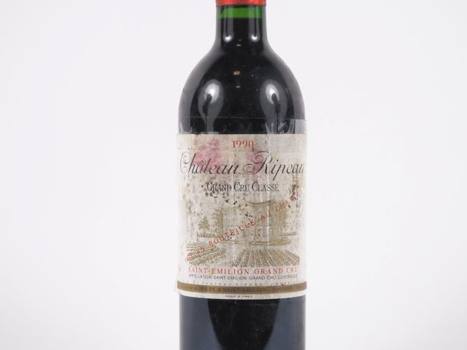 1 BOUTEILLE CHÂTEAU RIPEAU GCC ST ÉMILION - 1990 - ES et SCOTCHÉE