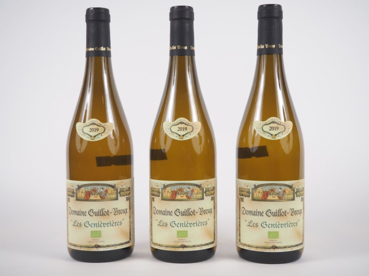 3 BOUTEILLES MACON CRUZILLE 'LES GENIÈVRIÈRES' DOMAINE GUILLOT BROUX -