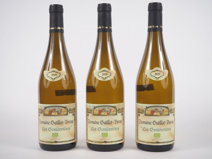 3 BOUTEILLES MACON CRUZILLE 'LES GENIÈVRIÈRES' DOMAINE GUILLOT BROUX -