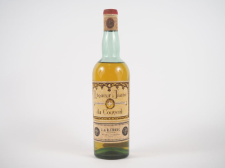 Vente aux enchères 1 VIEILLE BOUTEILLE LIQUEUR JAUNE DU COUVENT J.   R. FRANC