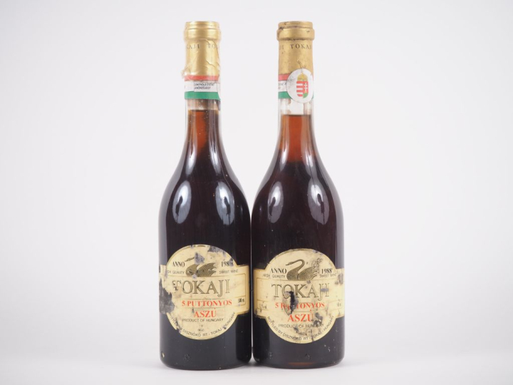 2 BOUTEILLES TOKAJI ASZU '5 PUTTONYOS' DISZNOKO - 1988 - EA
