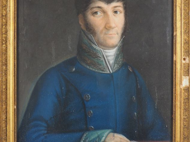 Ecole française début XIXème. "Portrait de physicien". Pastel. Dim. (à