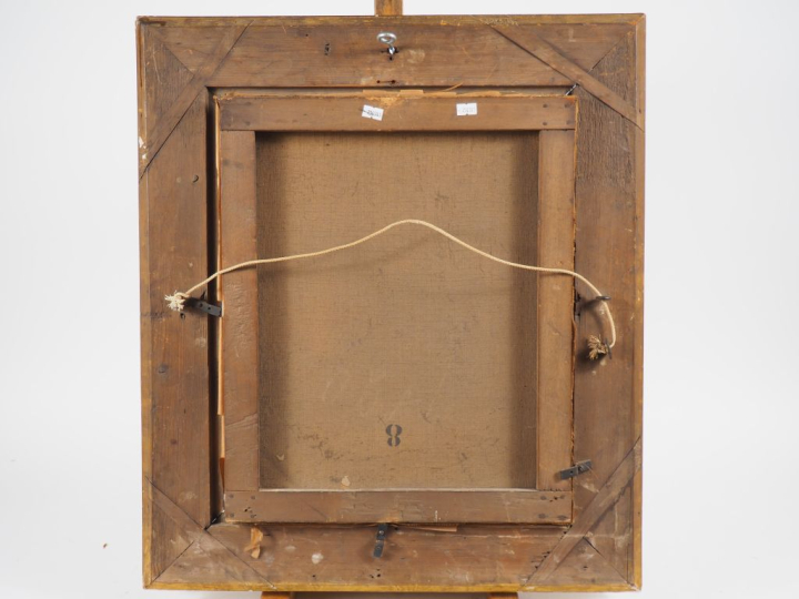 Ecole française XIXème. "Hommage au citoyen Senard". Huile sur toile s