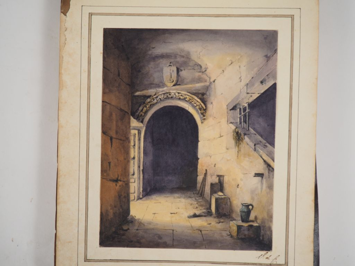 Album antiquorum.  40 dessins ou gravures. Album ayant appartenu à Alo