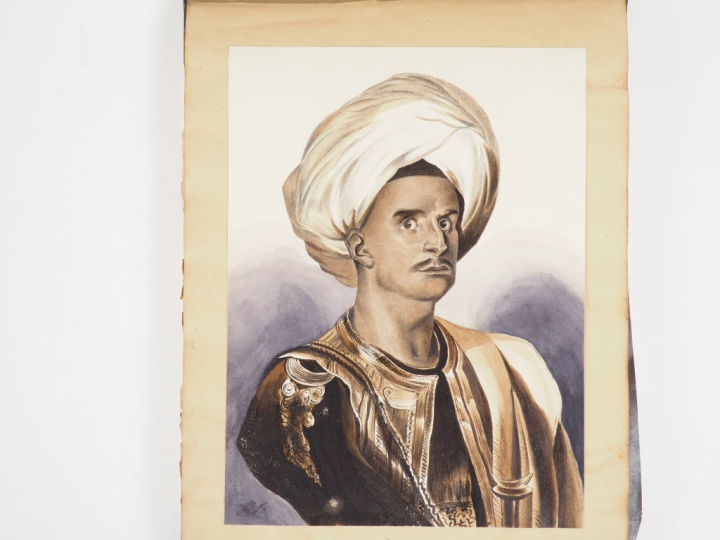 Album antiquorum.  40 dessins ou gravures. Album ayant appartenu à Alo