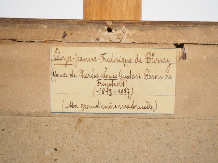 Ecole française XIXème. "portrait de Jacques Fréderique de Blonay" Des