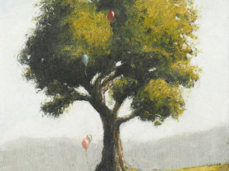 Vente aux enchères Thomas BOSSARD.  "l'arbre" Huile sur toile, signée en bas à droite  Di