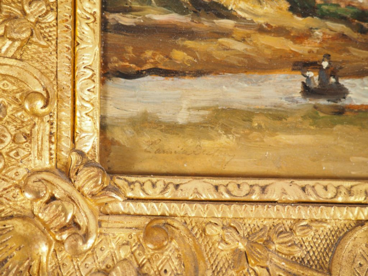 Camille Emile DUFOUR.  "Douarnenez" et "village breton" Deux huile sur