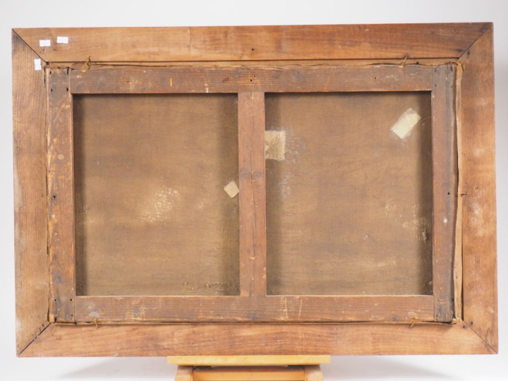 J. HERZOG.  "Marine" Huile sur toile, signée en bas à droite (petites 