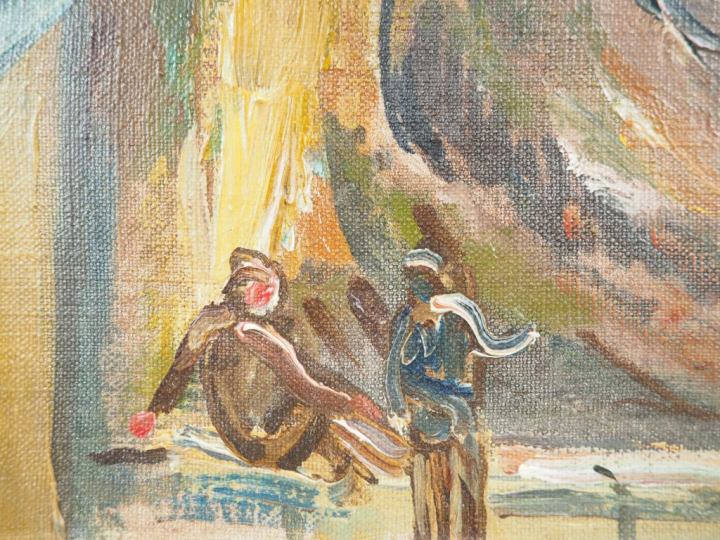 Emile OTHON FRIESZ (1879-1949) "Vue du Grand Bé à Saint-Malo" Huile su