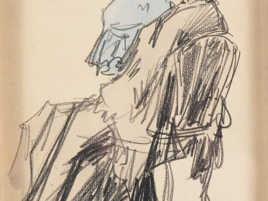 RENEFER. "maternité" Dessin signé en bas à gauche Dim: 19 X 13,5 cm