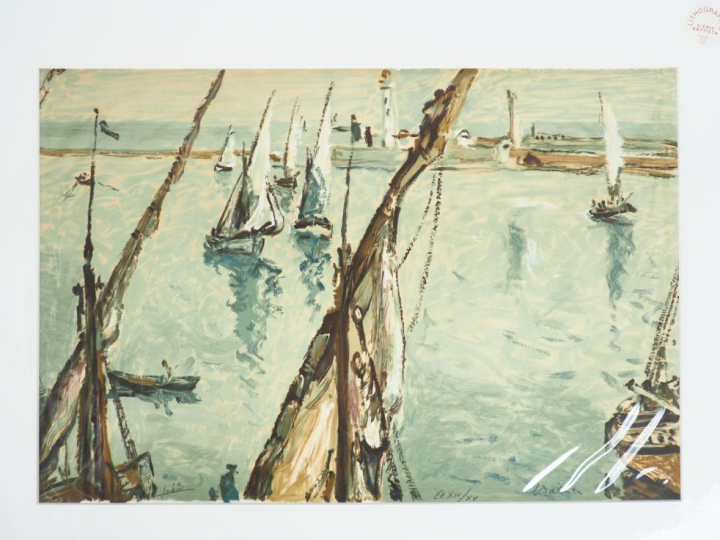 BATTISTA (Éric). ENSEMBLE DE 4 LITHOGRAPHIES COULEURS sur papier Japon